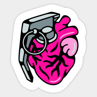 Grenade heart Sticker